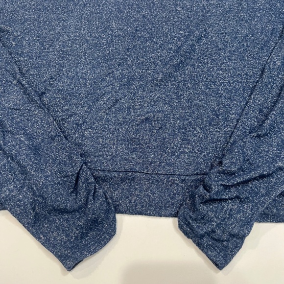 Zella girl's heather navy blue long-sleeved pullover top - Picture 4 of 5